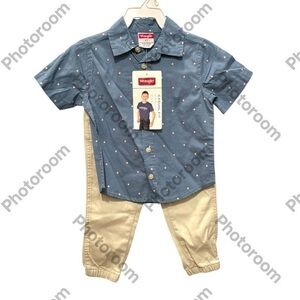 Wrangler Blue 2 piece for boy casual fit size 2T